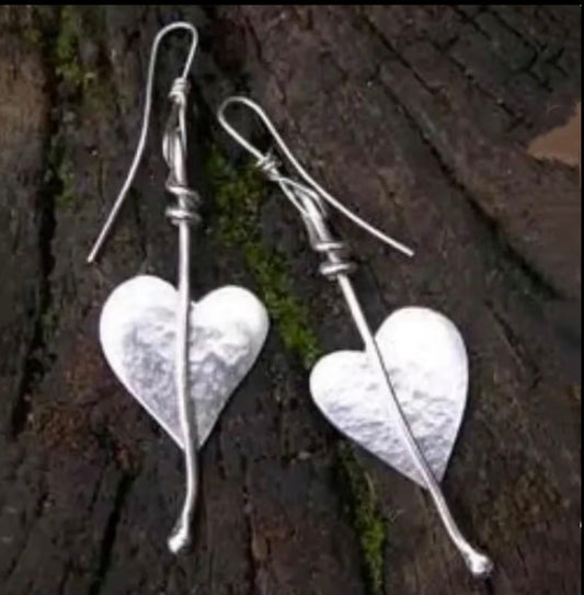 Silver Heart HM Earrings