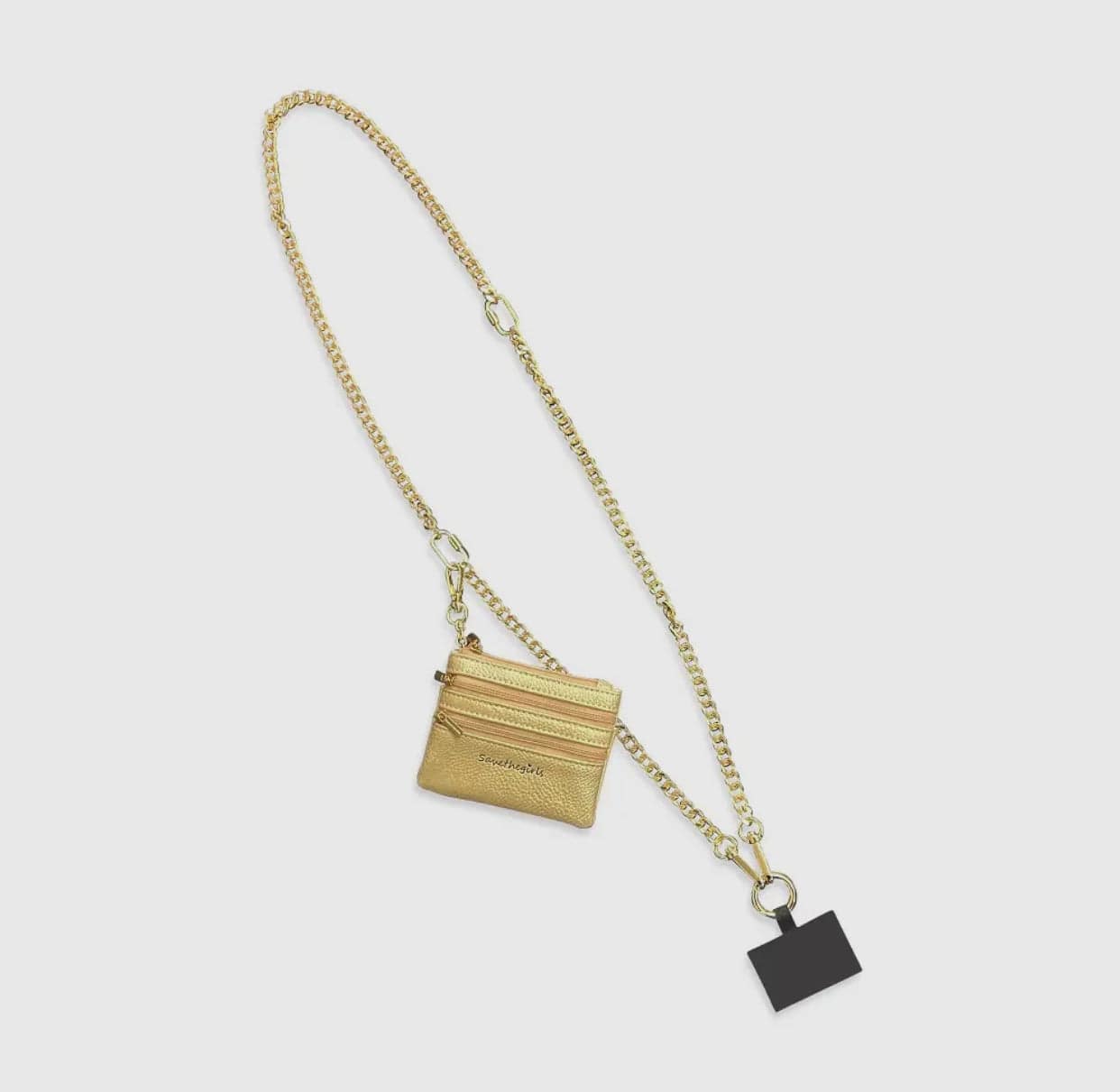 Clip & Go Crossbody Chain w/ Zippered Pouch