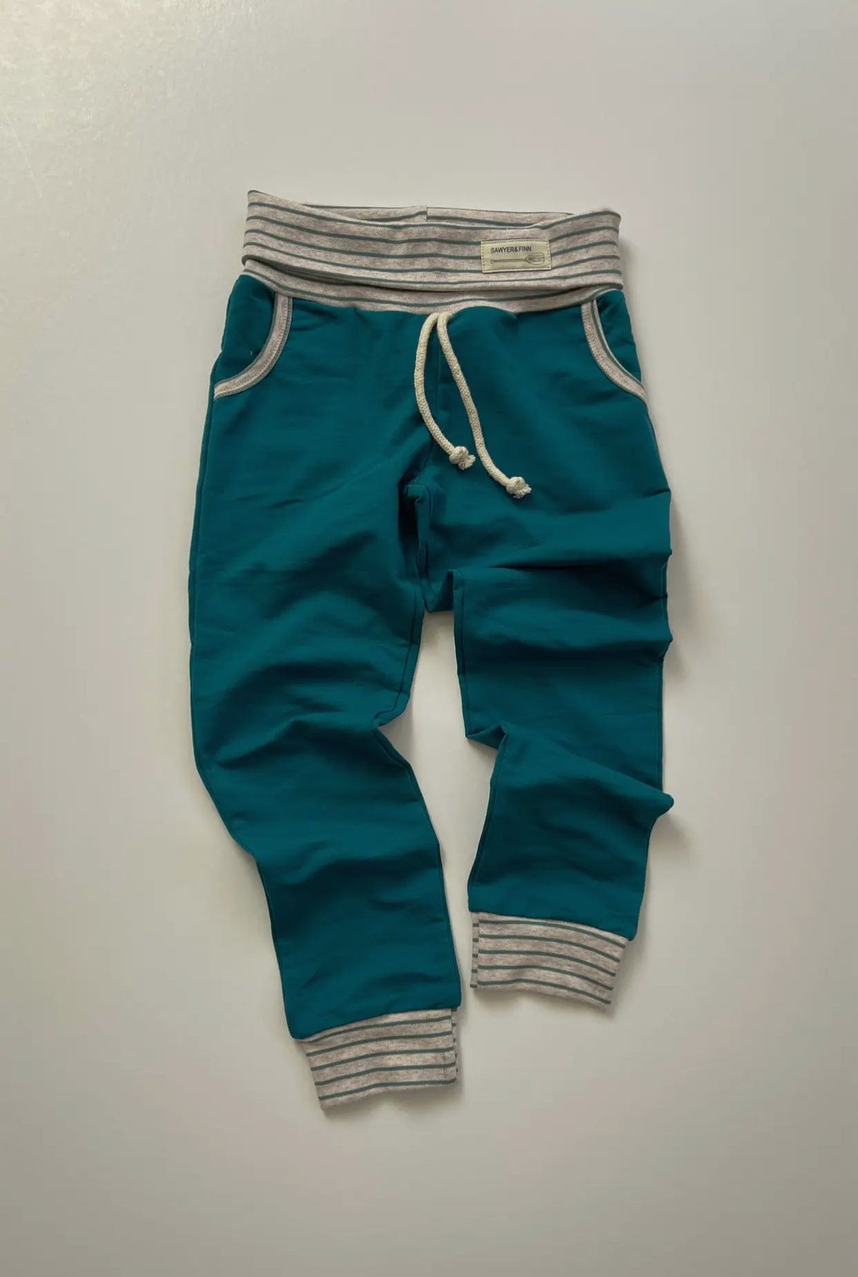 Boys Teal Green Lightweight Jogger Pants