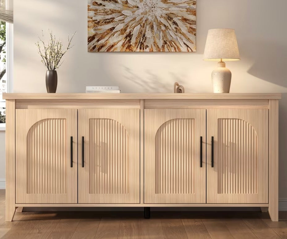 Mid-Century Fluted Side-board 63 Inches