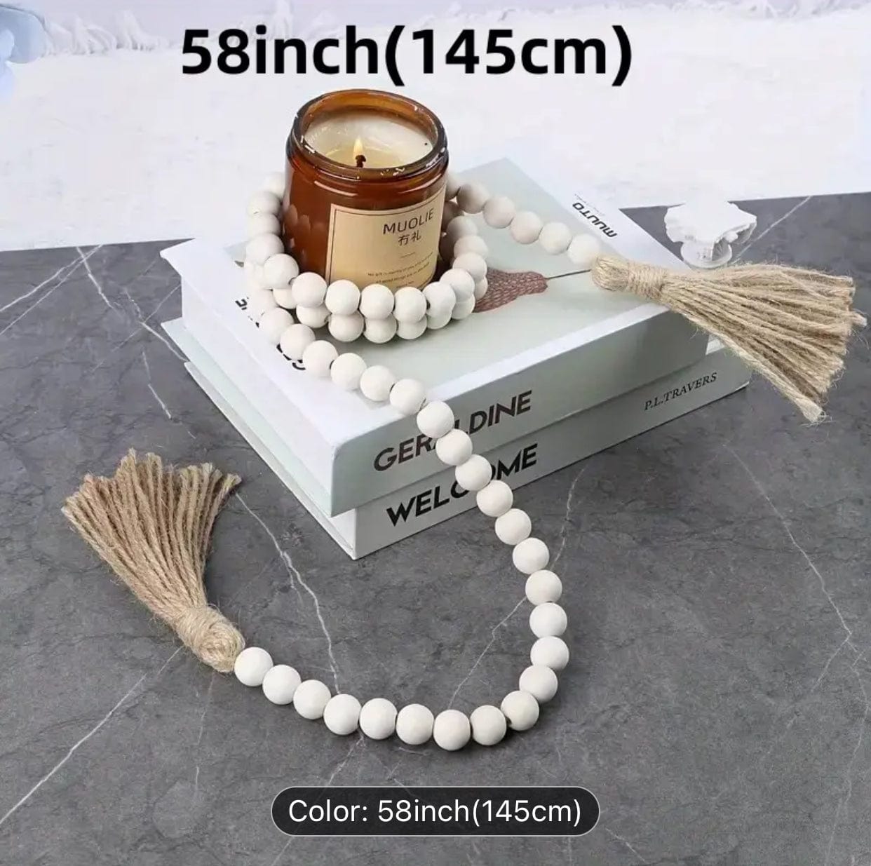 Farmhouse Style Wooden Beads with Tassels