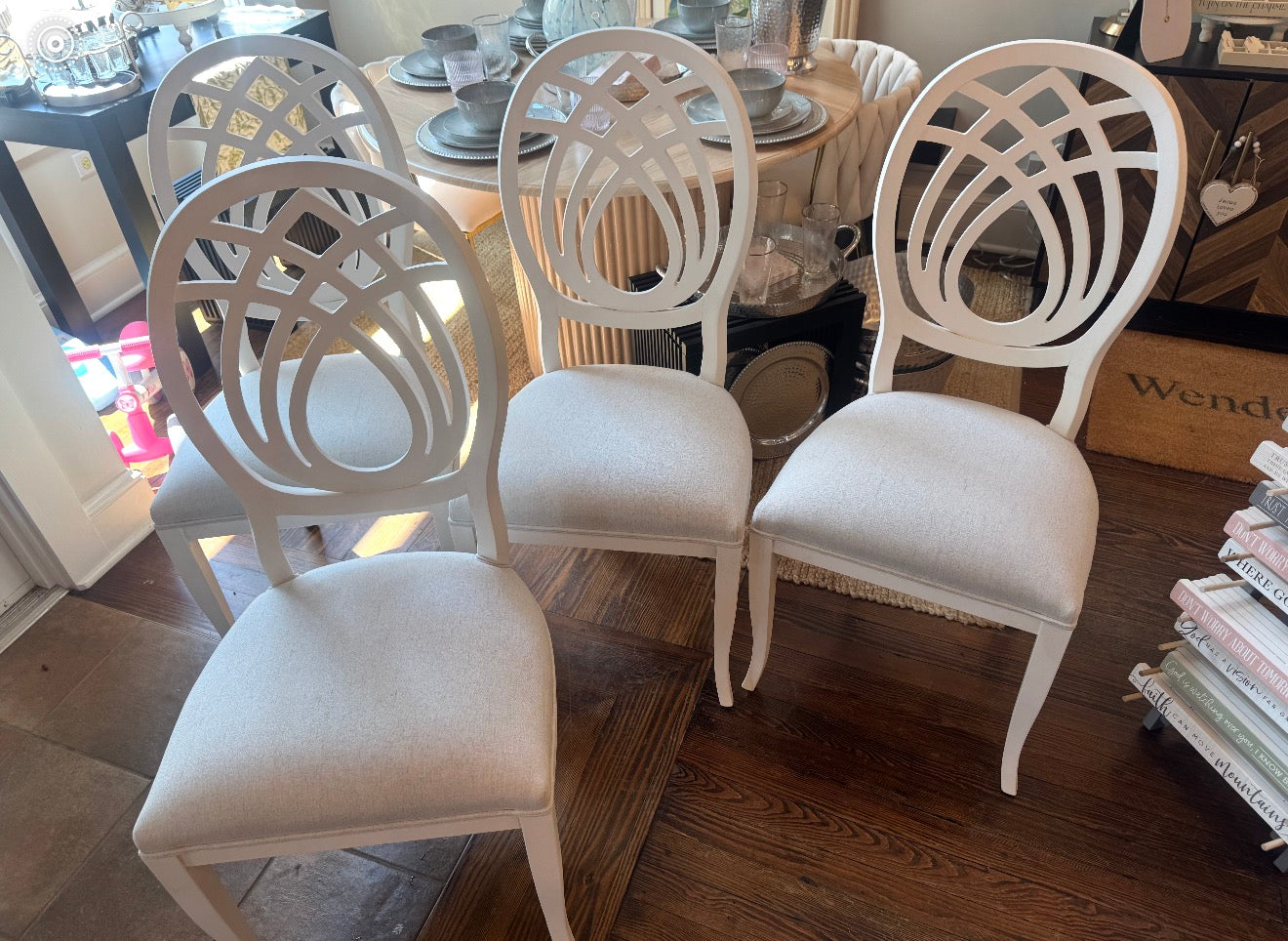 BH White Dining Chairs
