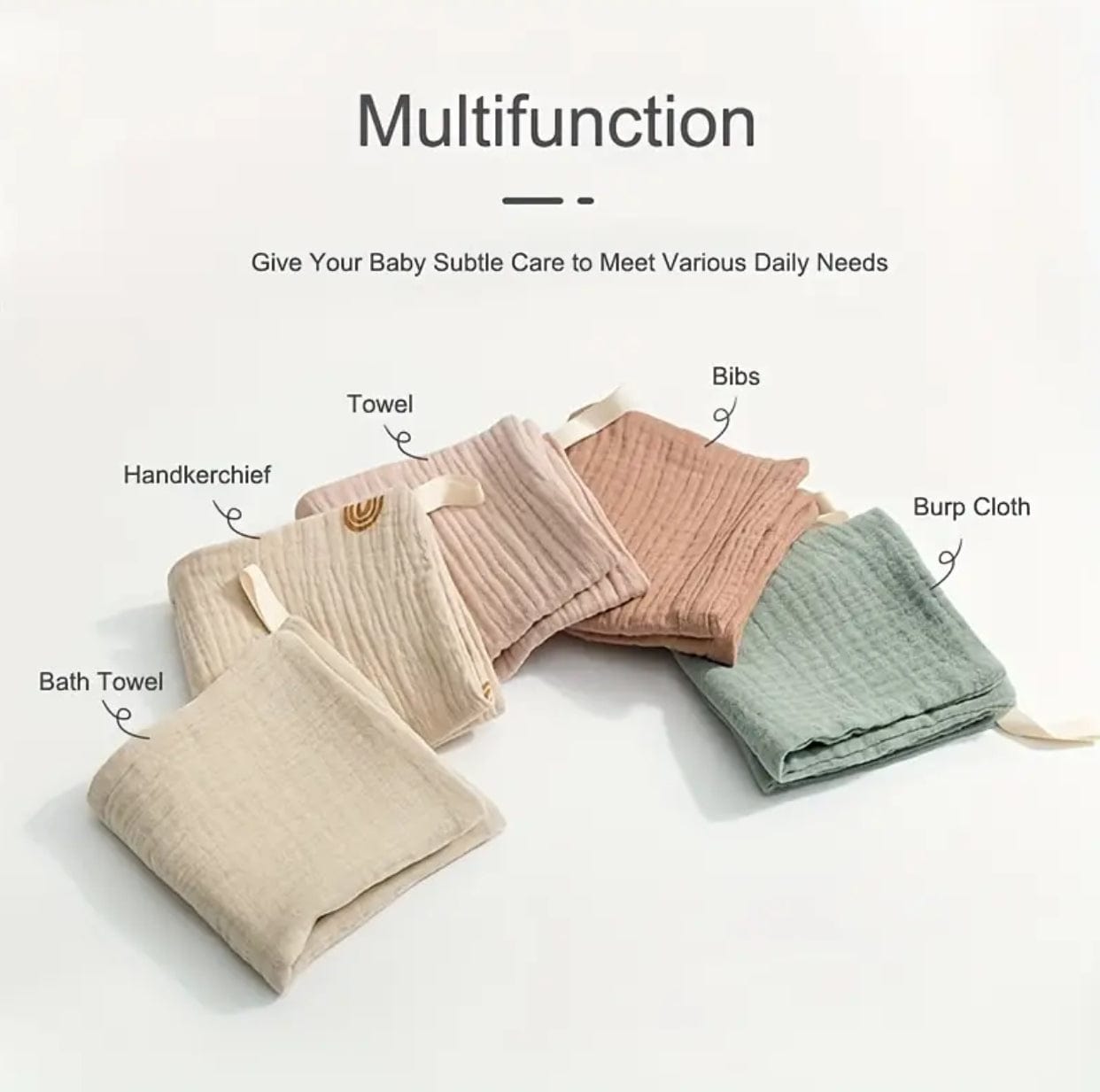 3 Soft Cotton Baby Cloths