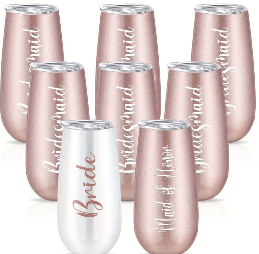 Bridesmaid/Bride Wine Tumbler