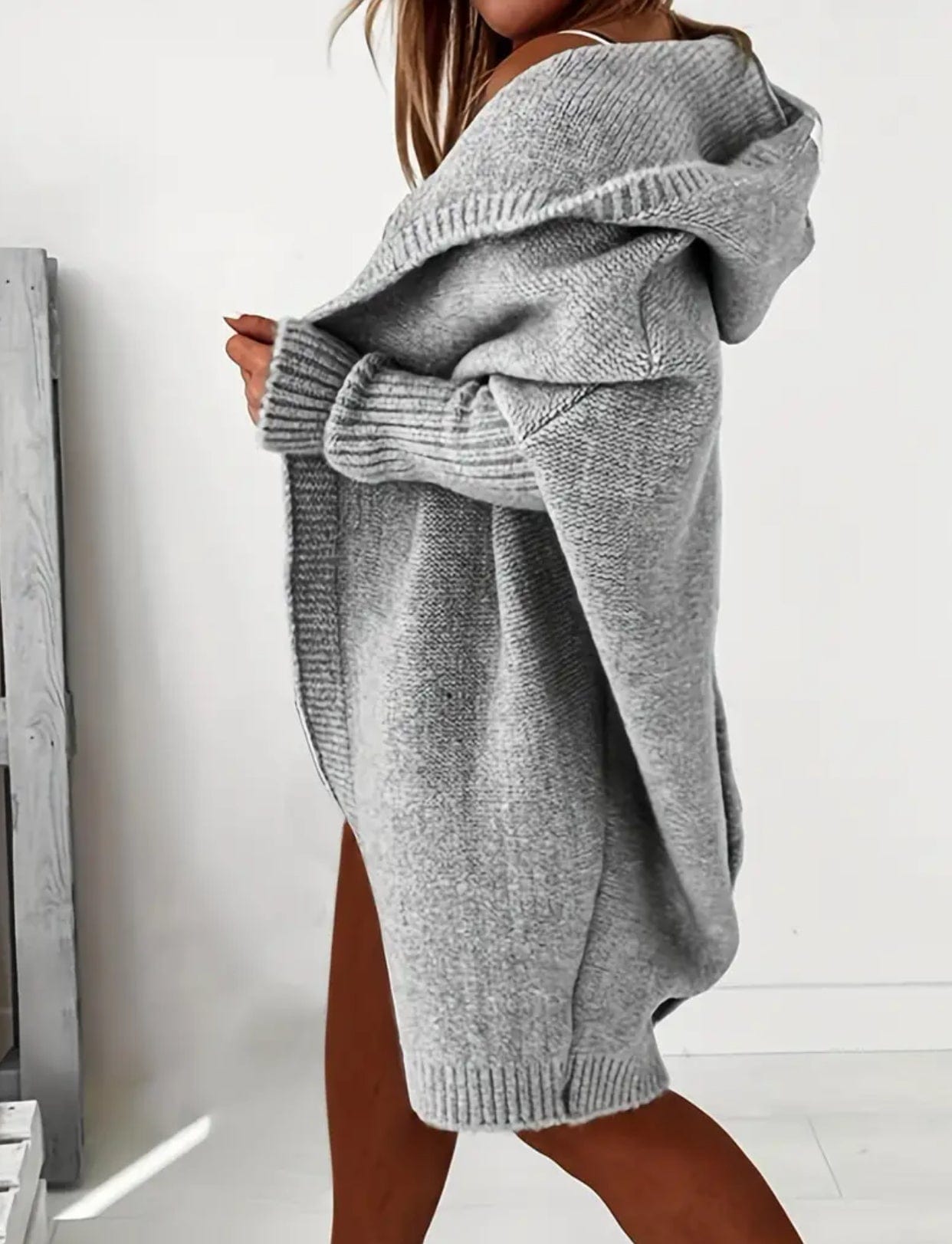 Knitted Cardigan w/ Hood