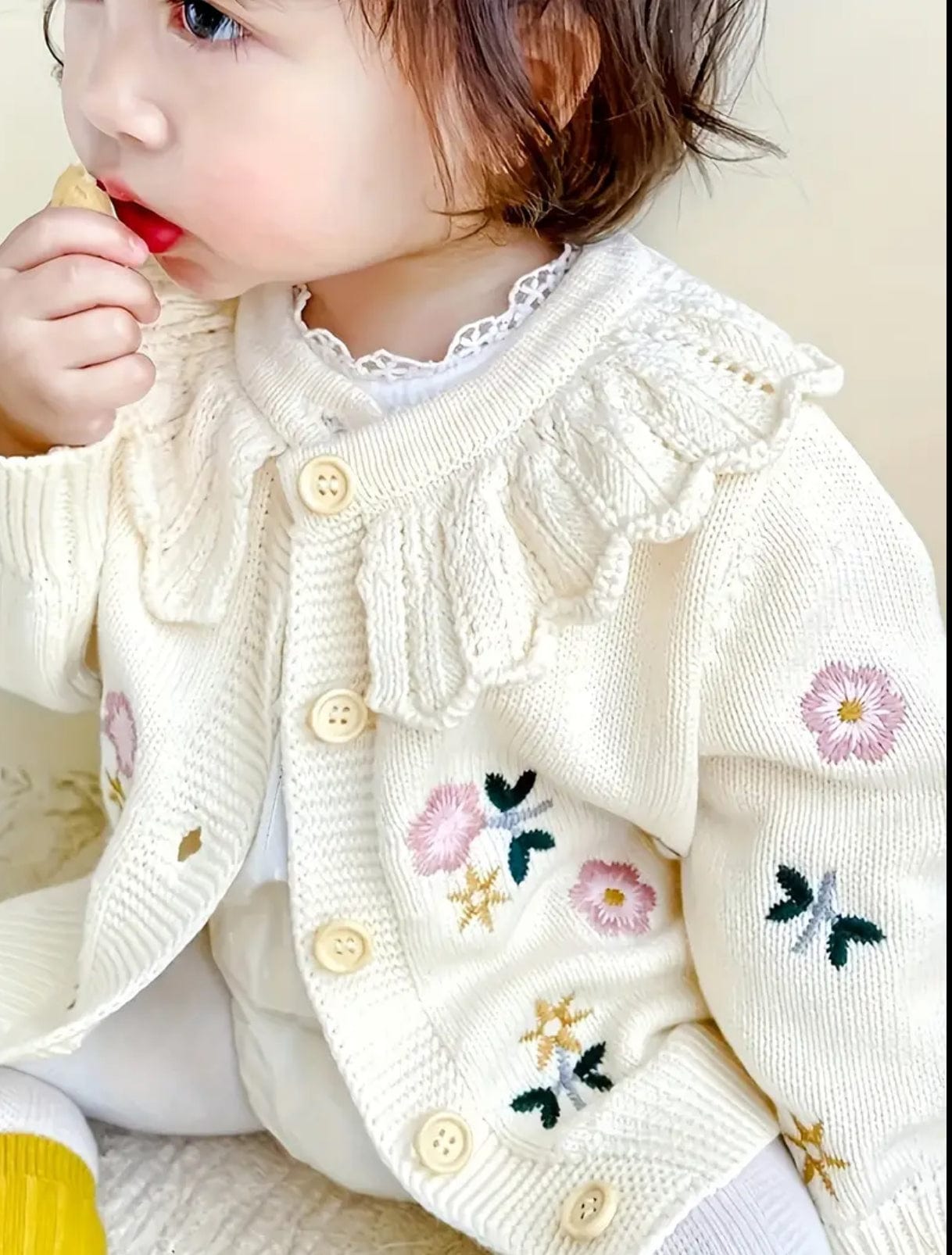 Floral Knit Cardigan for Baby Girls