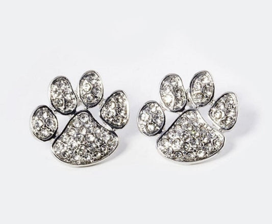 Pawsome White SS Earrings