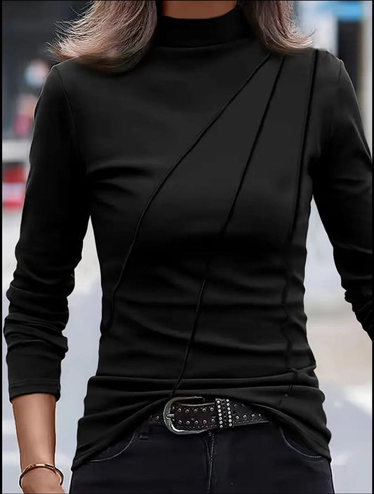 Solid Slim Long Sleeve Turtleneck
