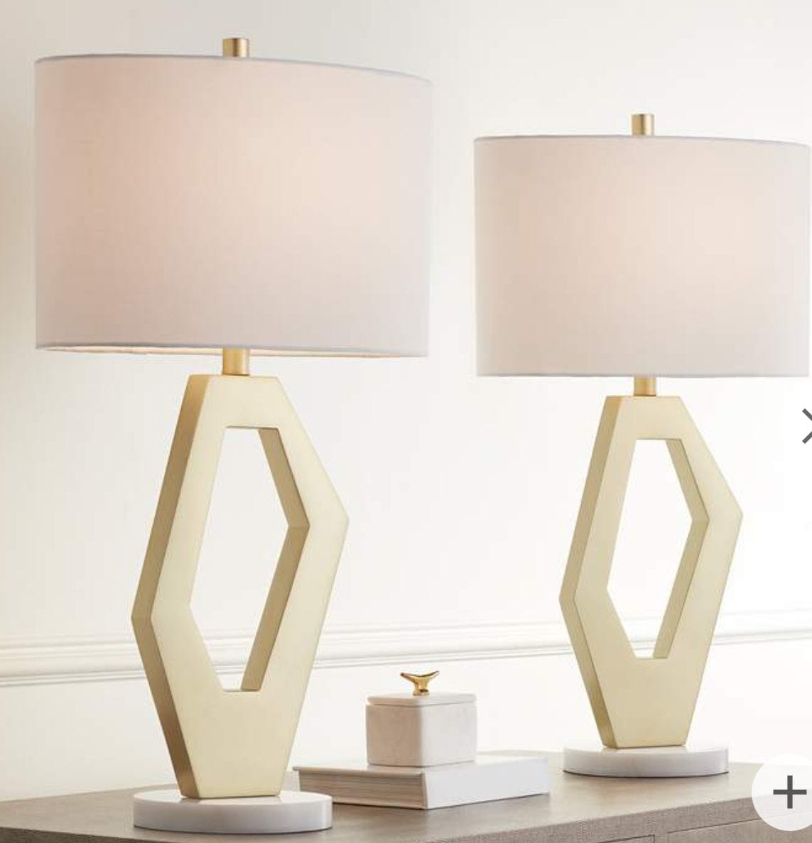 Contemporary Gold Set Lamp