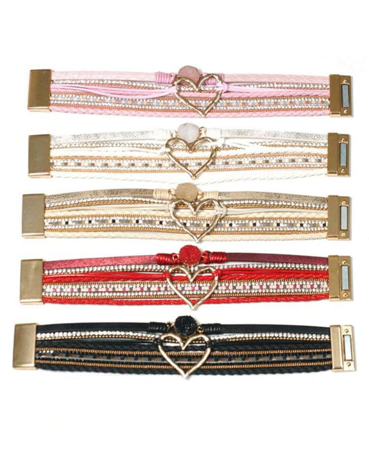 Boho Style Leather Wrap Bracelet