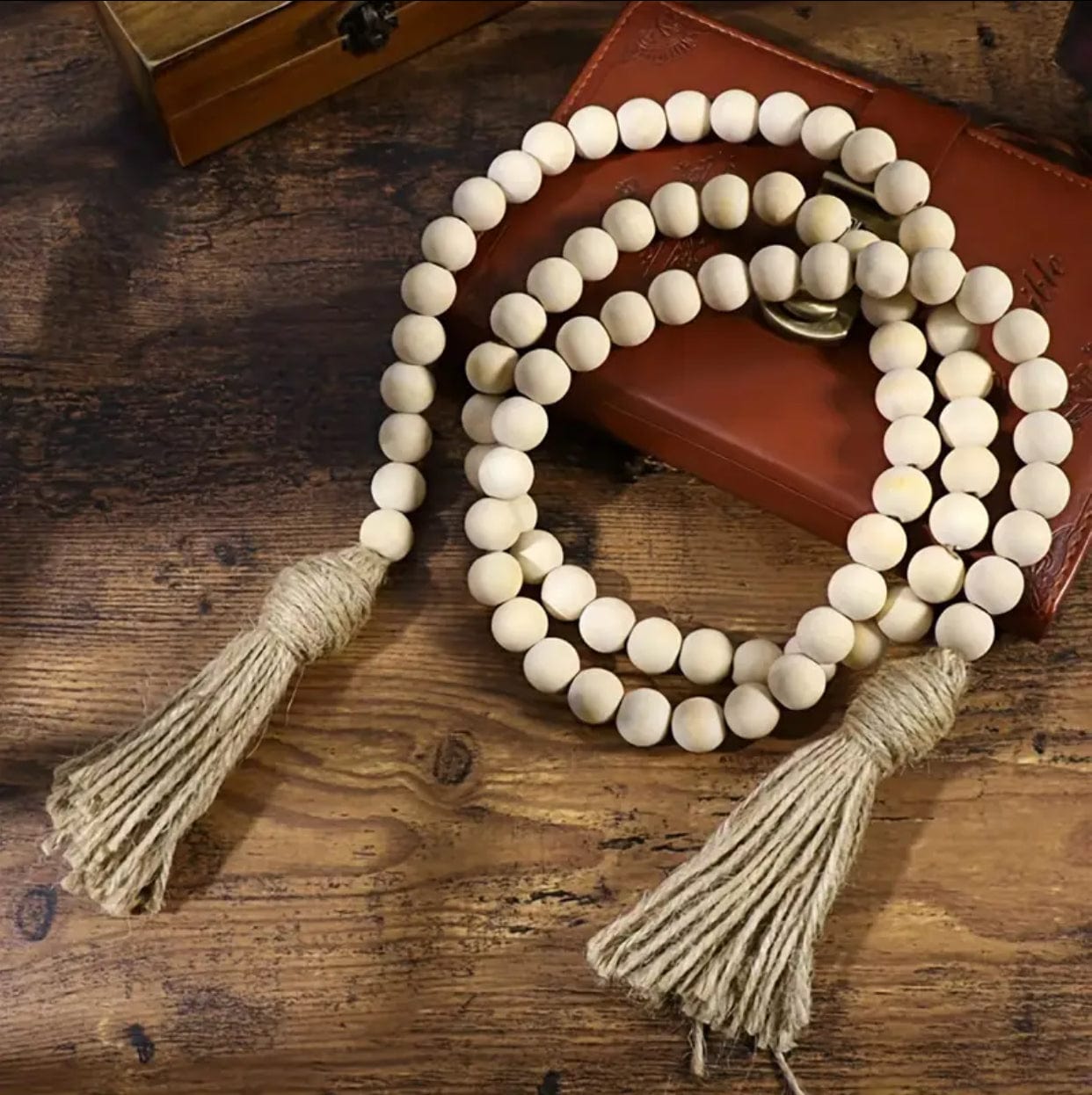 String of Decorative Wooden Beads