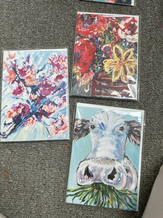Set of 6 greeting cards & envelopes