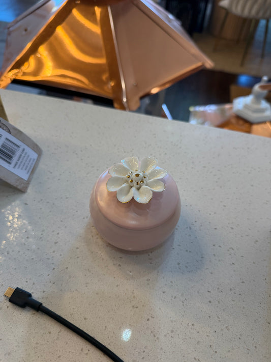Pink and floral jar