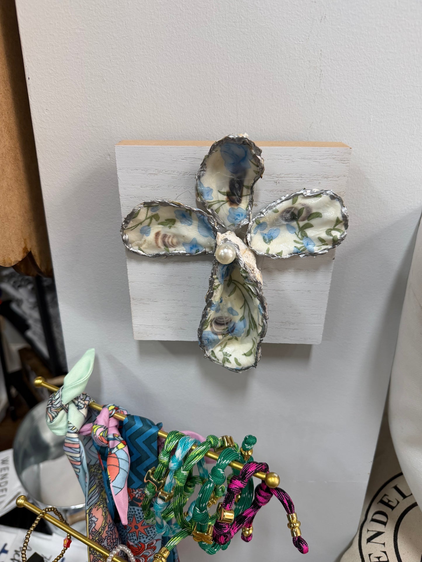 Cross on a Block Oyster Shell