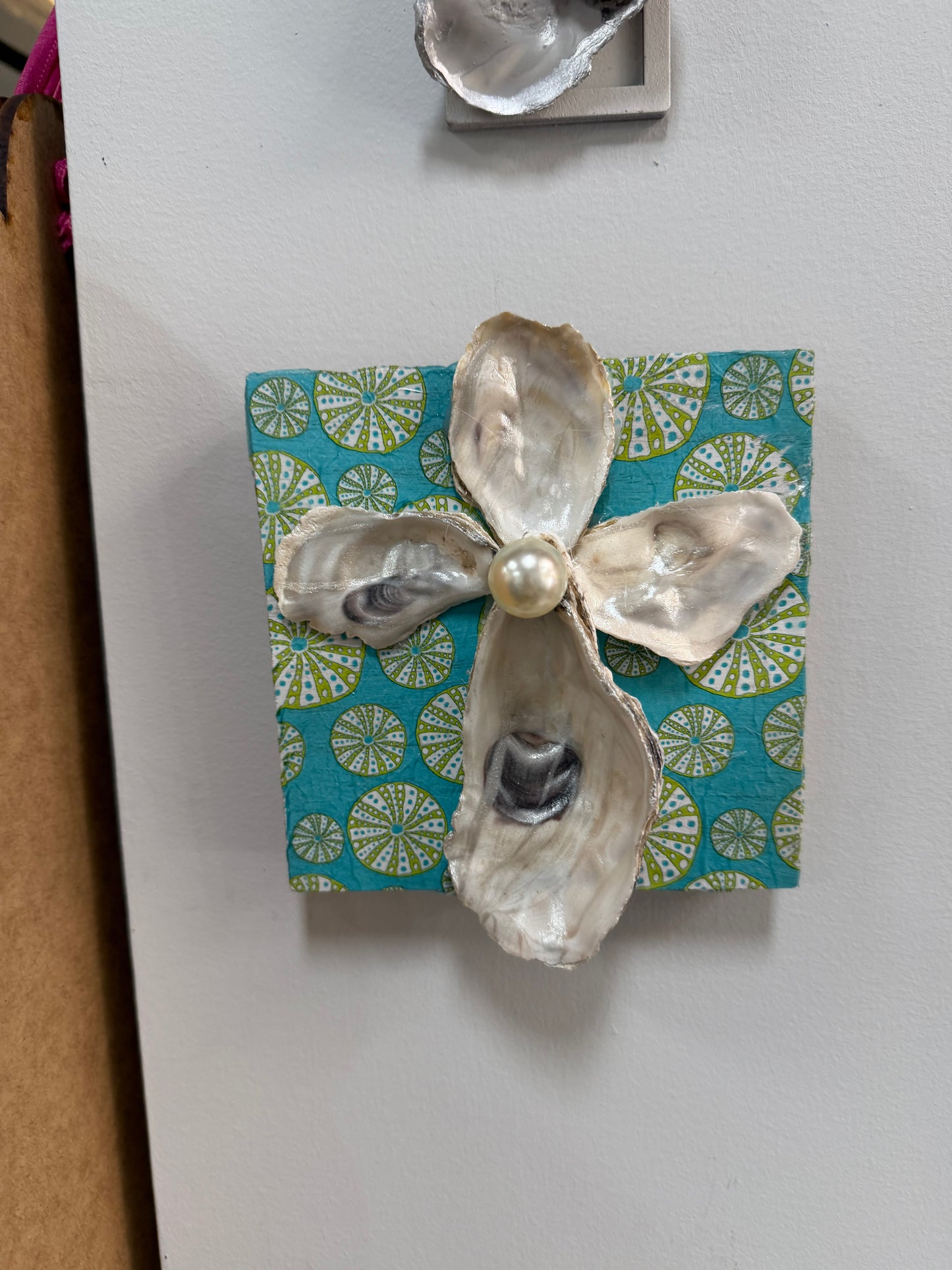 Cross on a Block Oyster Shell