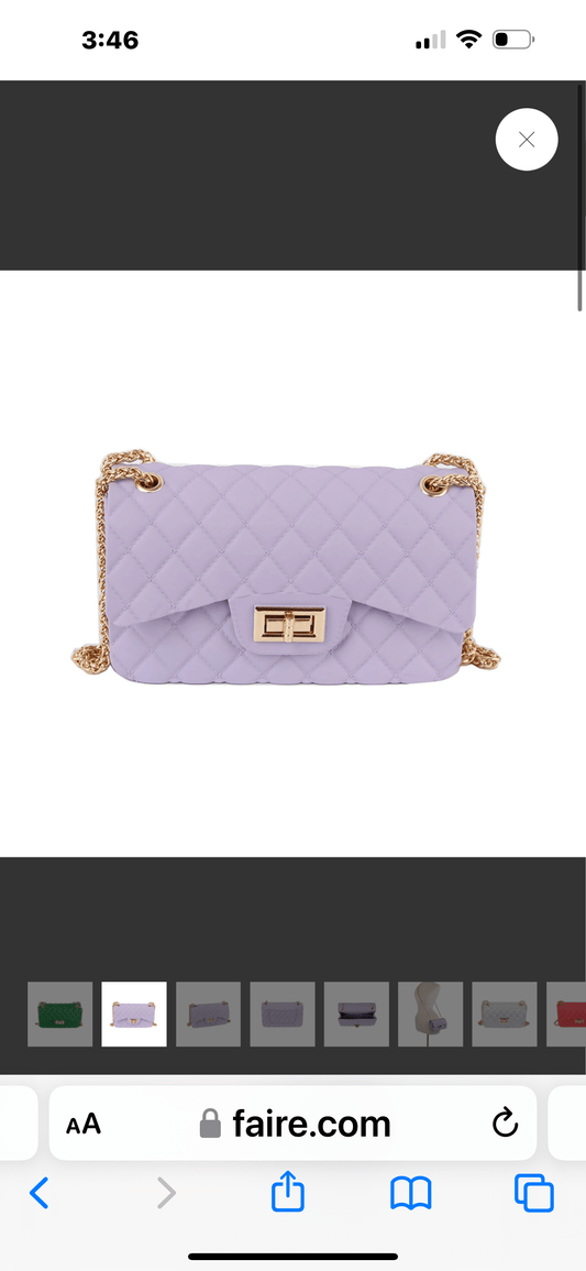 Small Leather Clutch Lavender