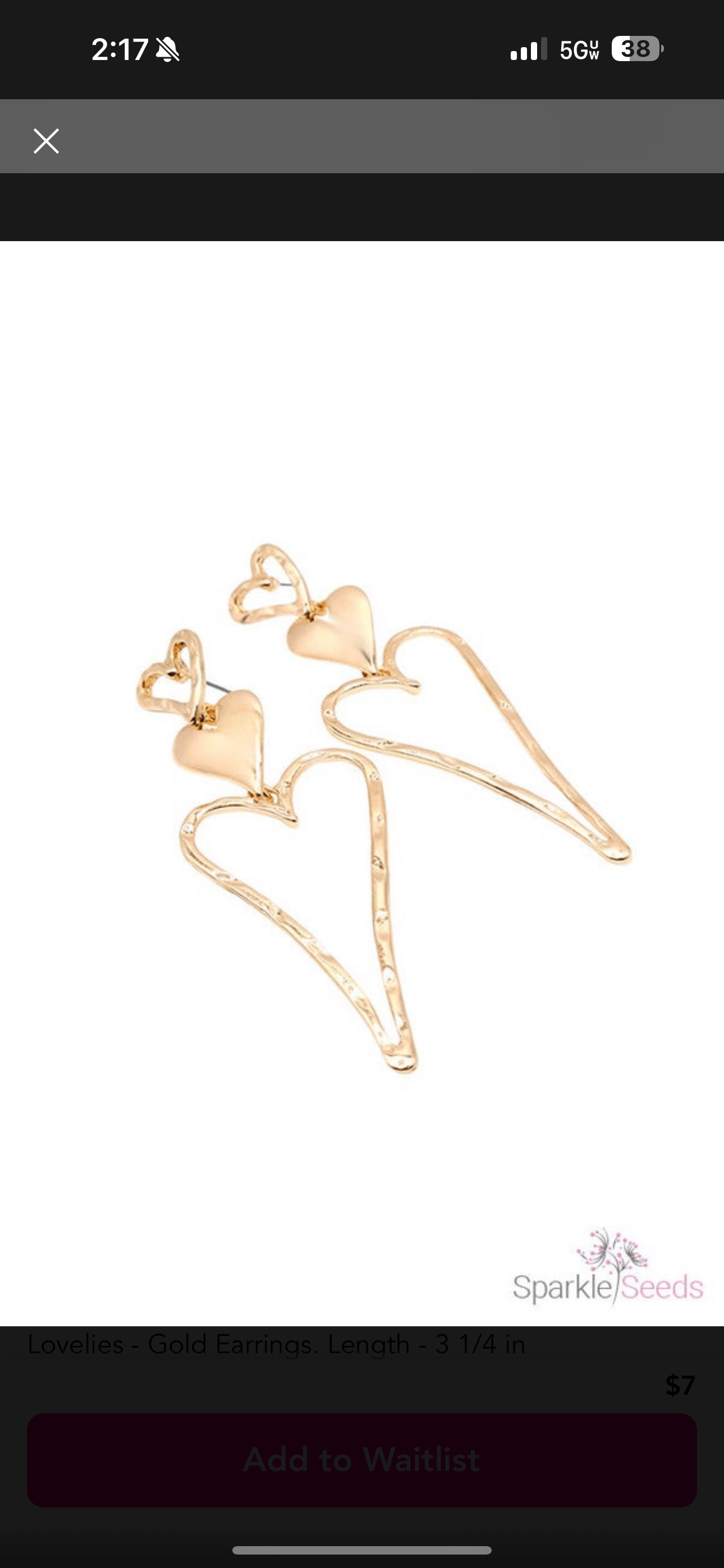 Golden Heart Earrings