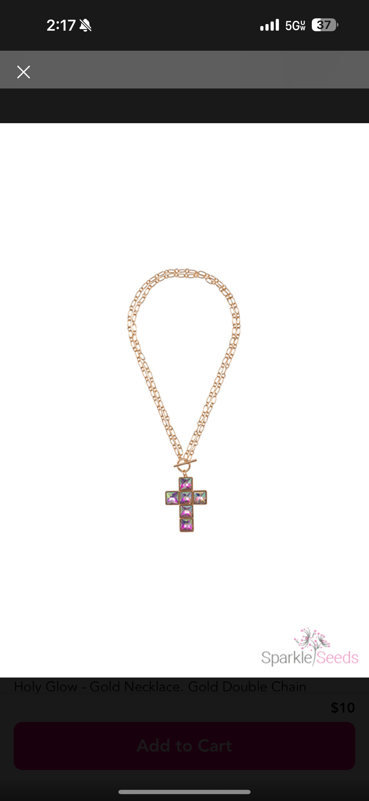 Gold Toggle SS Necklace