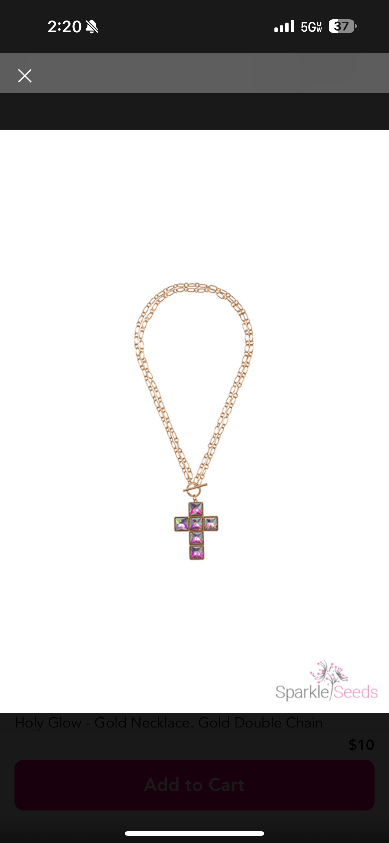 Cross Toggle Silver SS Necklace