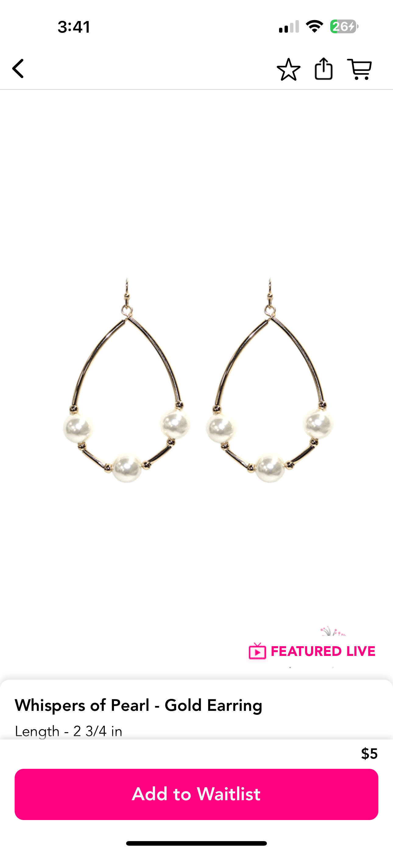 Gold and Pearl Earrings