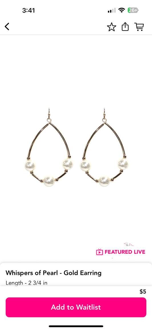 Gold and Pearl Earrings
