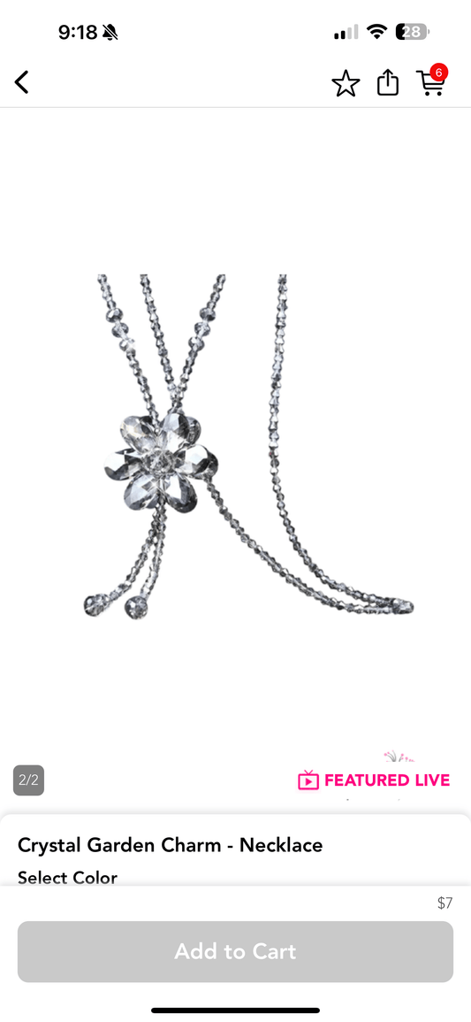 Crystal Garden SS Charm Necklace