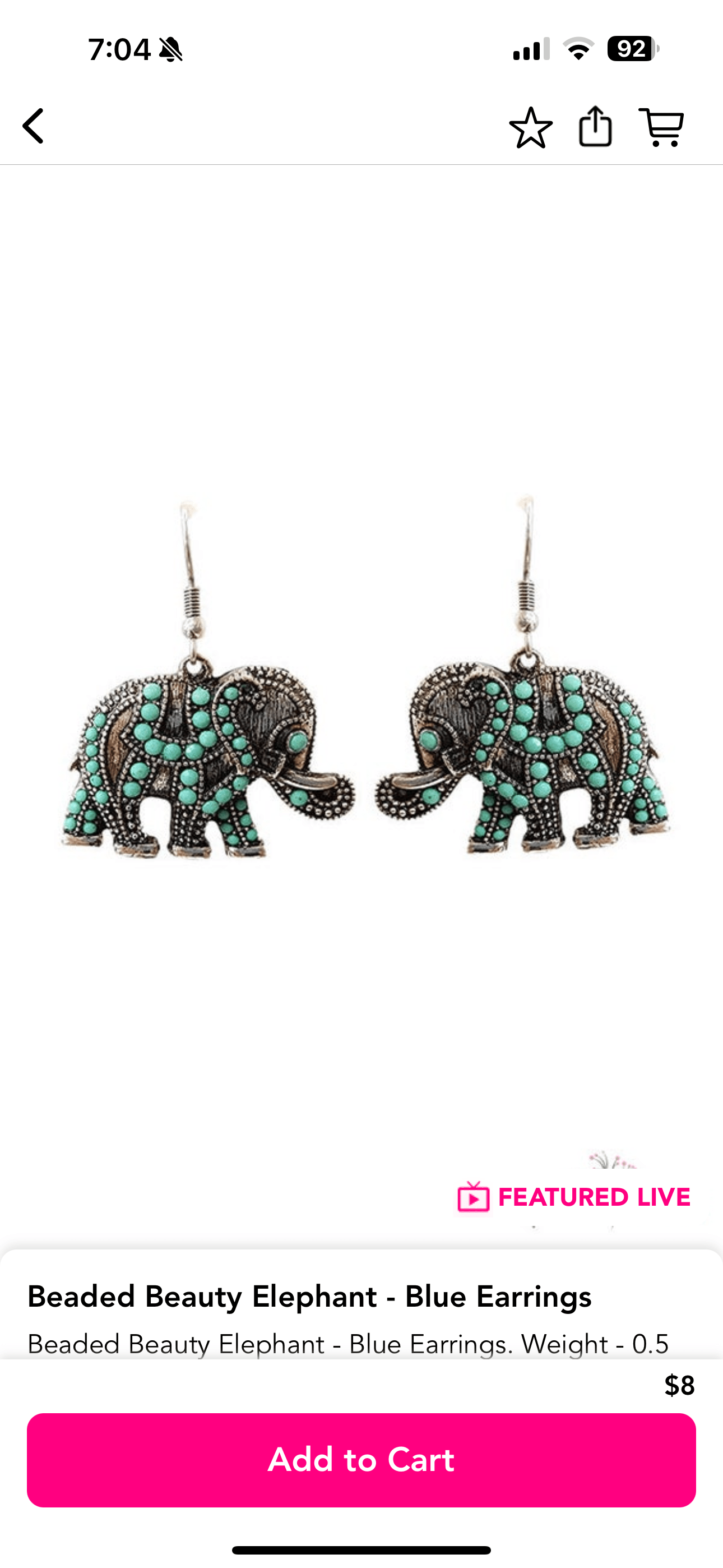 Elephant Earrings SS