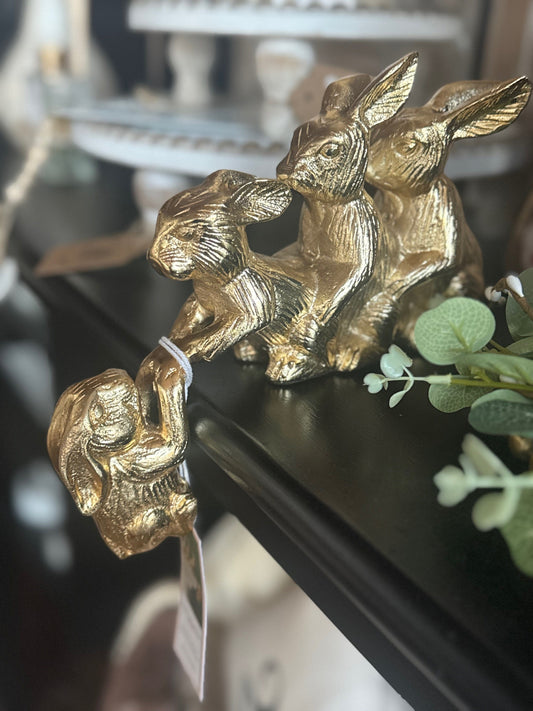 Golden Bunny Statue