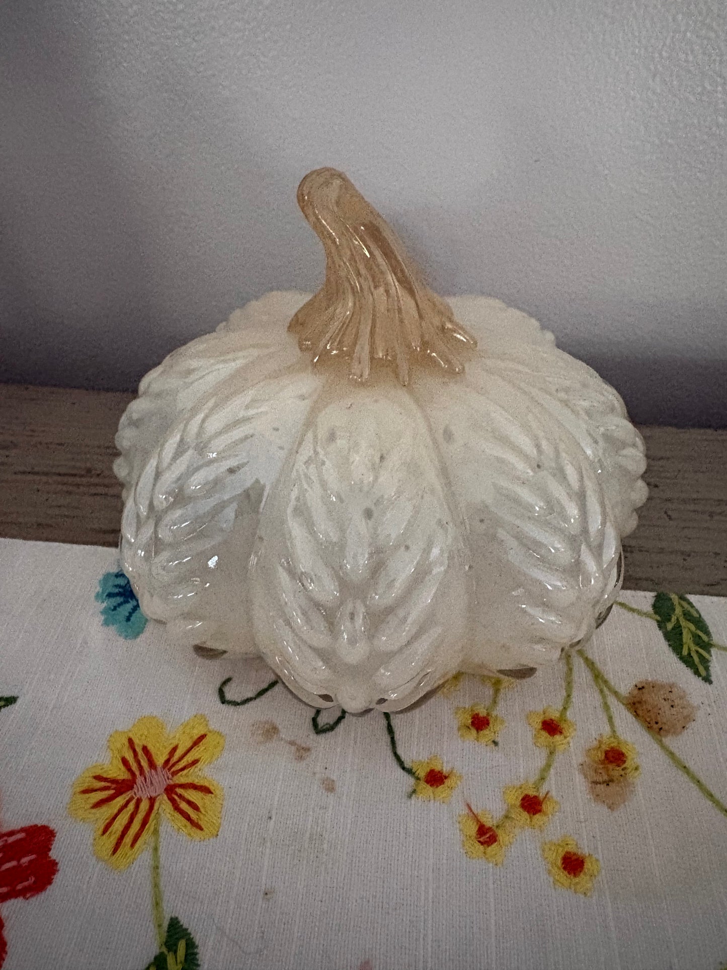 Wood Carved Pumpkin