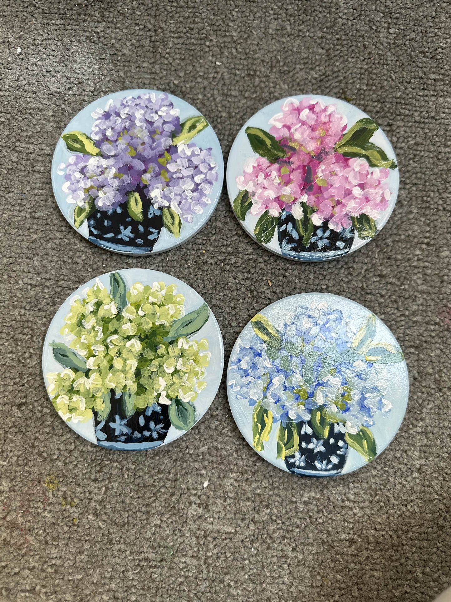 Pierce Paints had painted coaster
