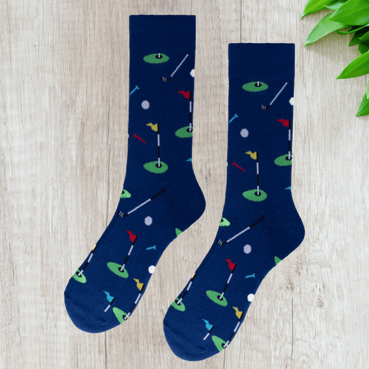 Life is Socks Mens Golf Socks Blue Golfer Gift