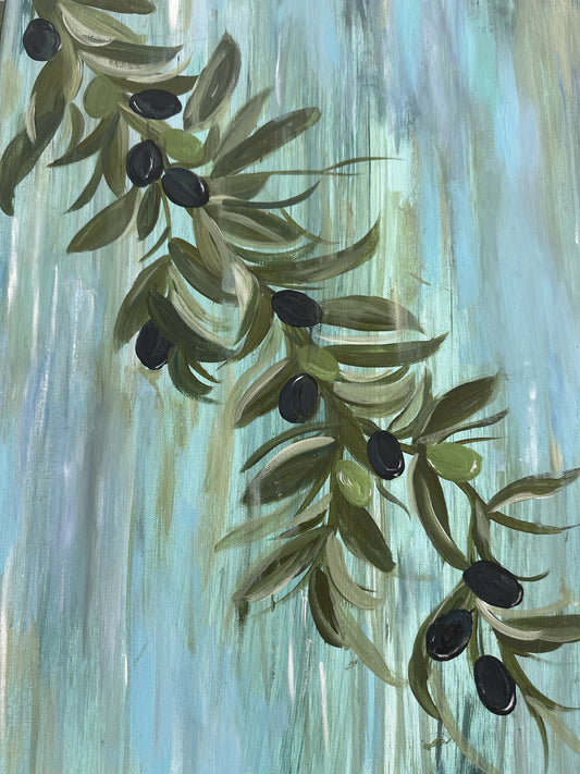 16x20 Original Acrylic “Olive You Too”