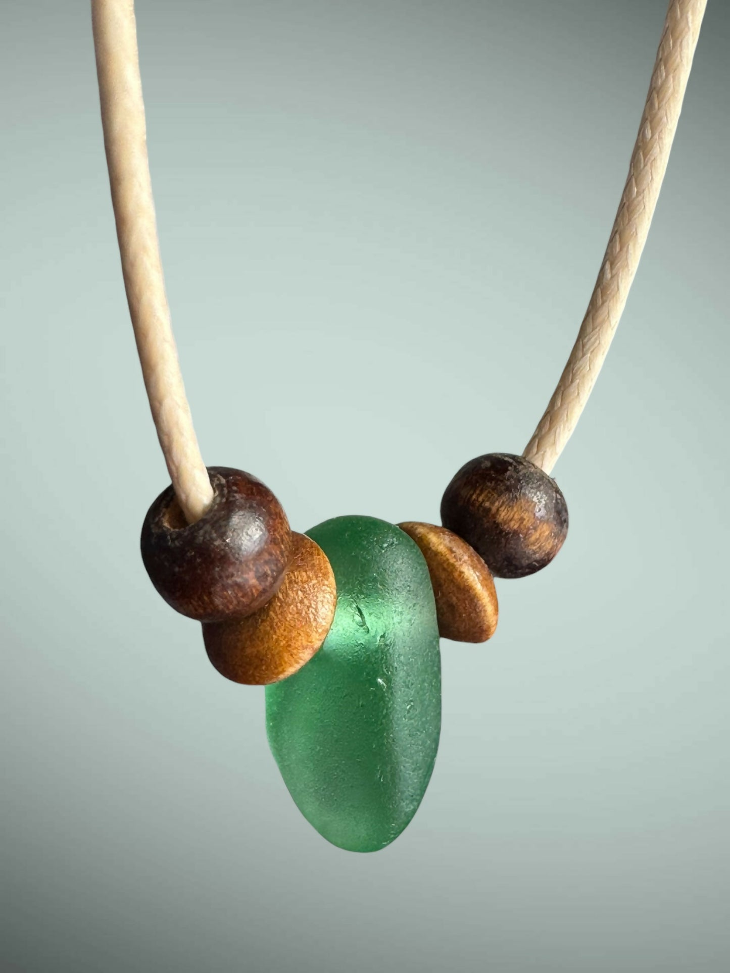 Green w/ Wooden Beads