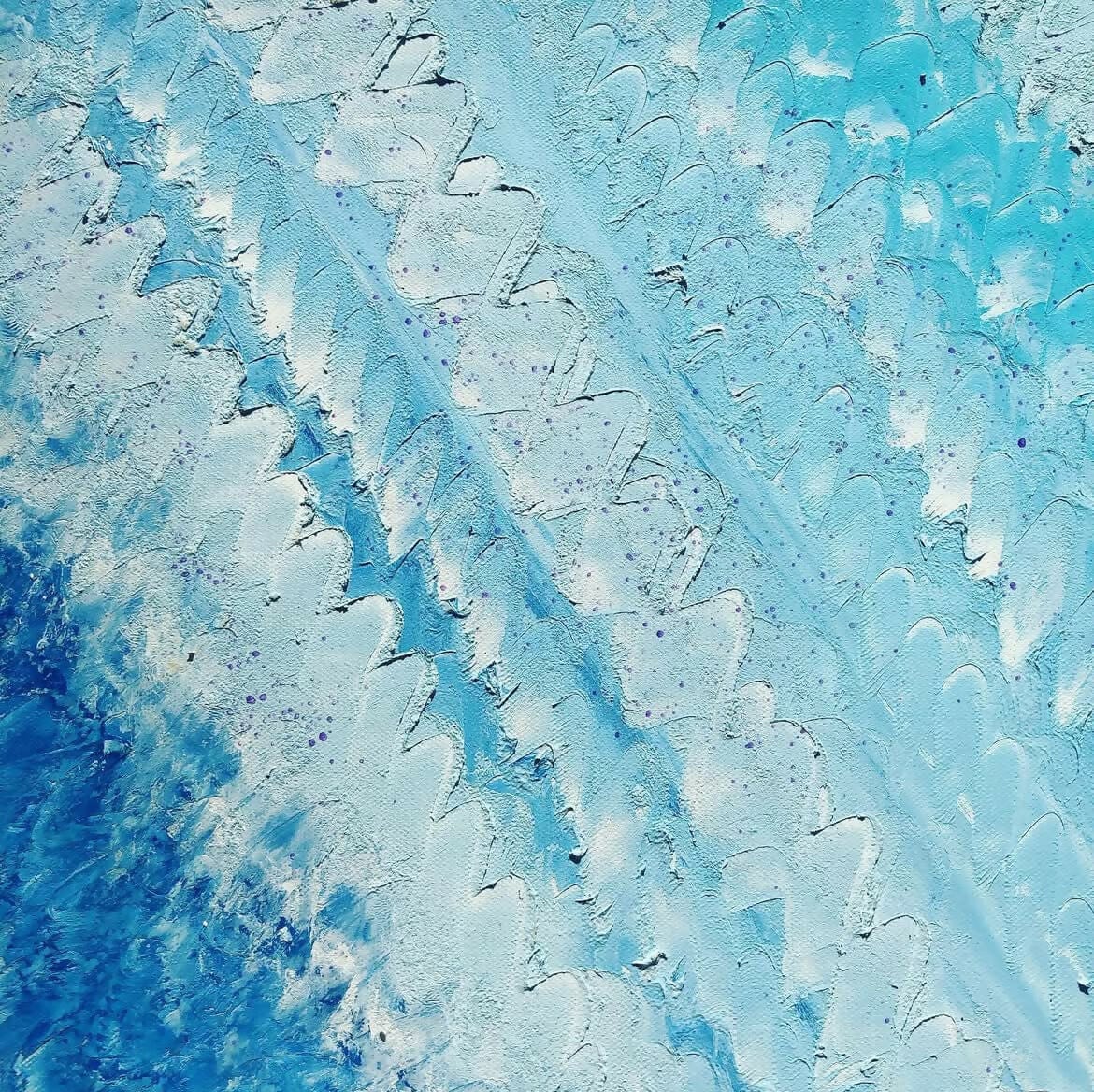 Blue and White Ripples