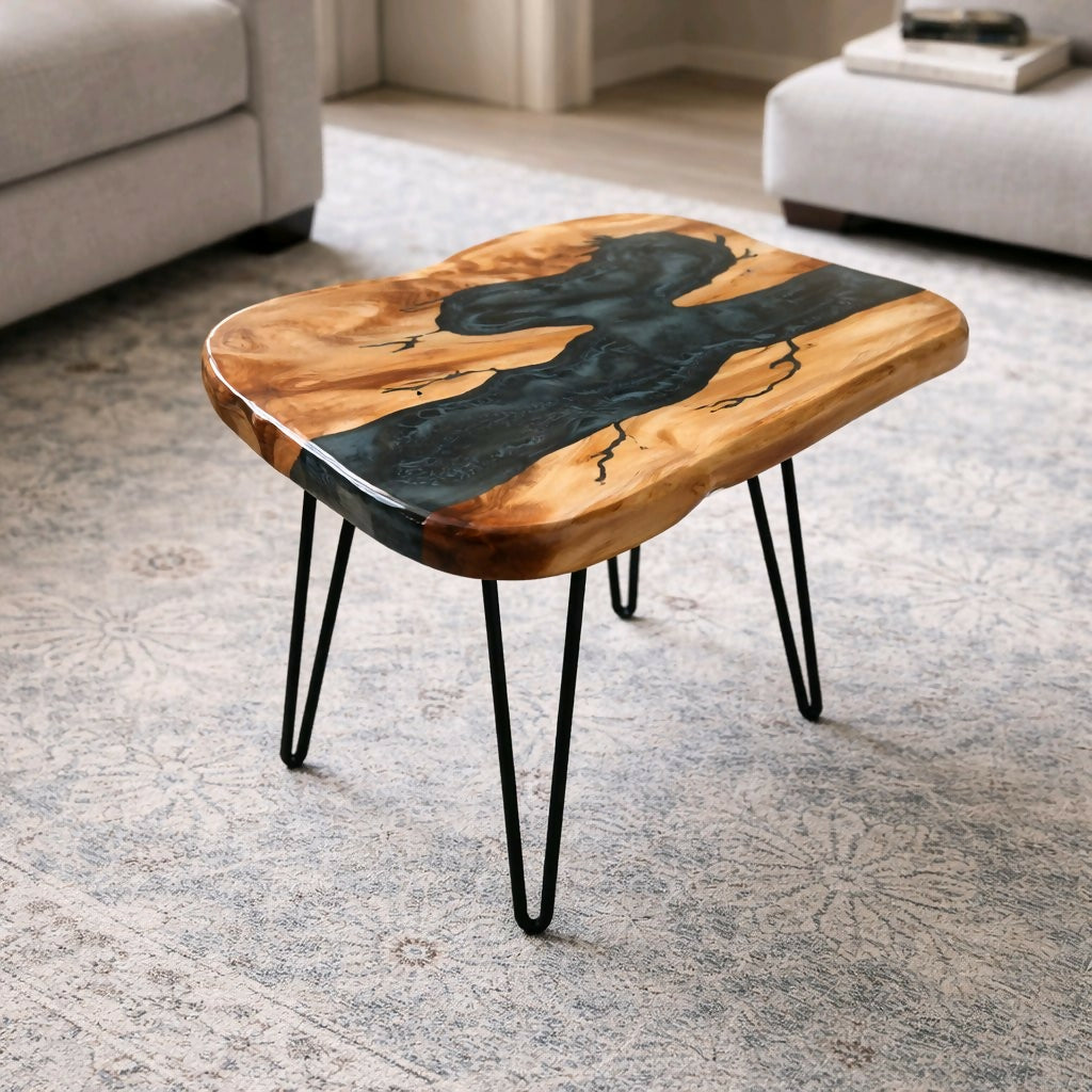 Black and green table