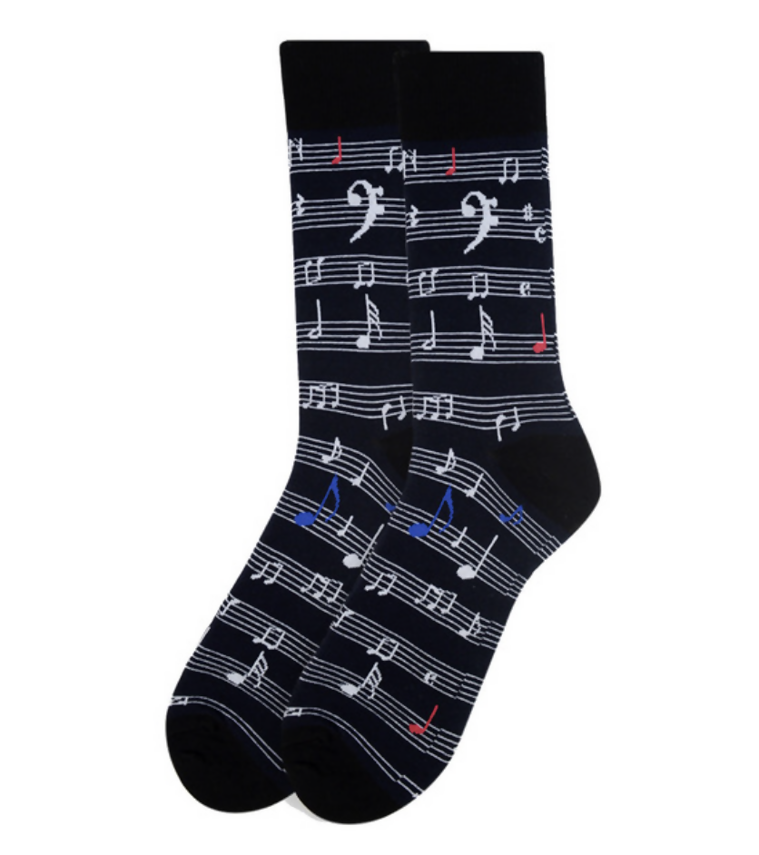 MENS MUSIC NOTE SOCKS