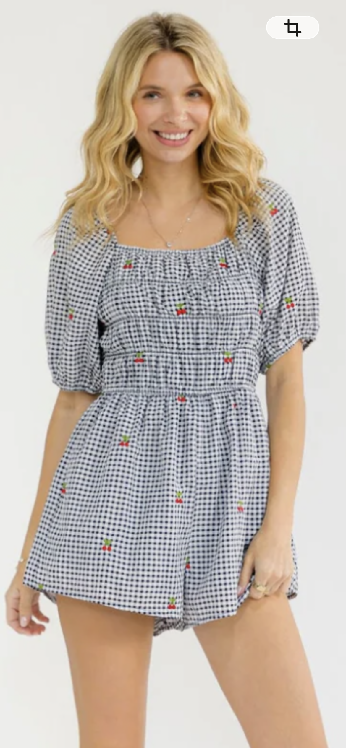 Women’s Cherry Plaid Rompers