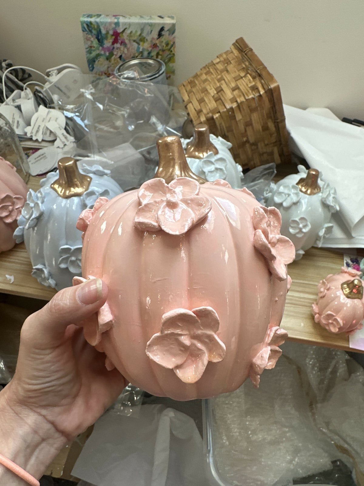 Medium ceramic pumpkin