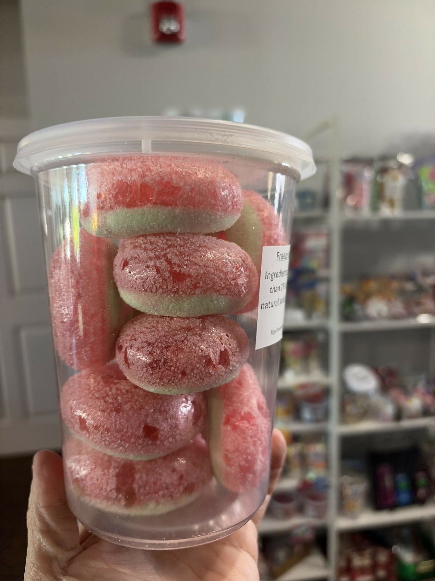 Freeze dried watermelon rings