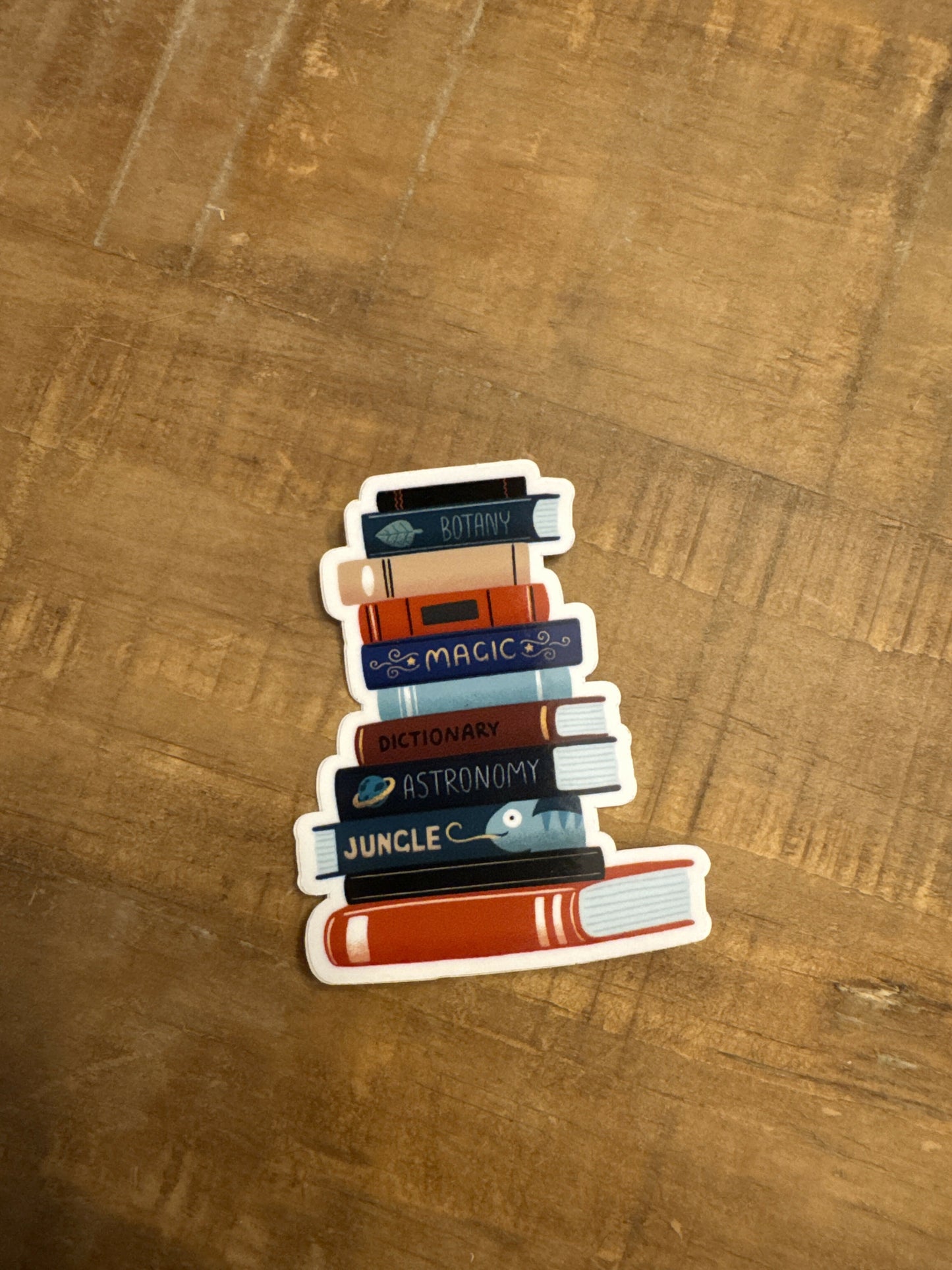 Bookish Stack of Books Sticker