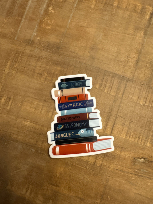 Bookish Stack of Books Sticker