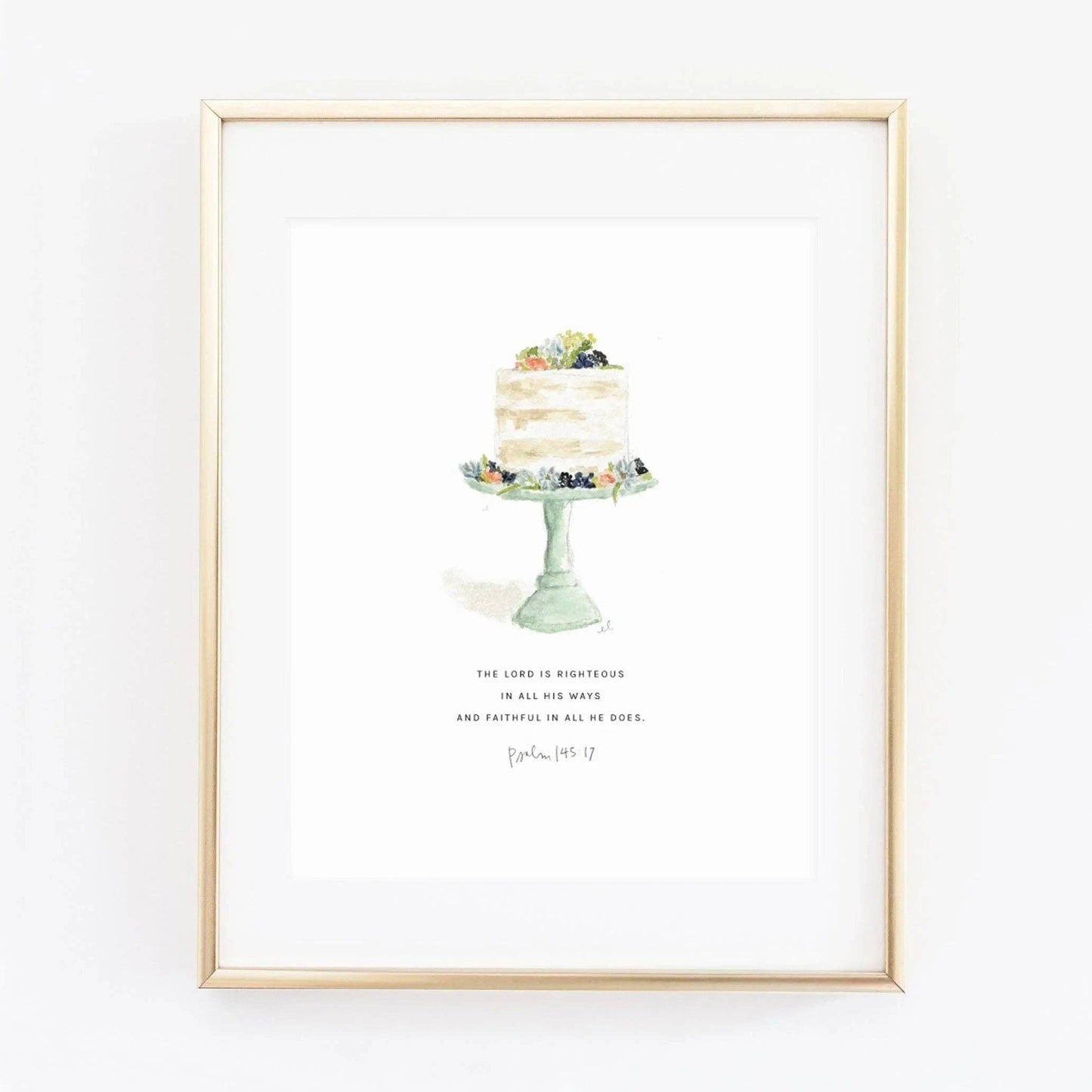 Psalm 145:17 cake scripture print