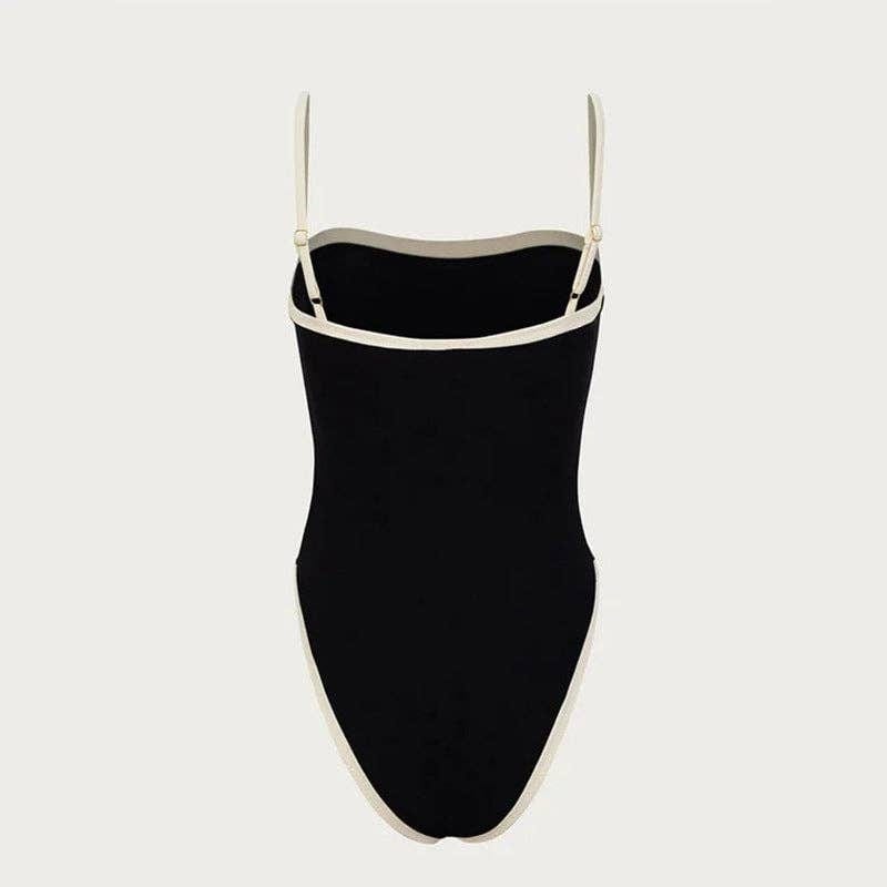 Simple Color Block Sexy One Piece Swimwear DPSW1114