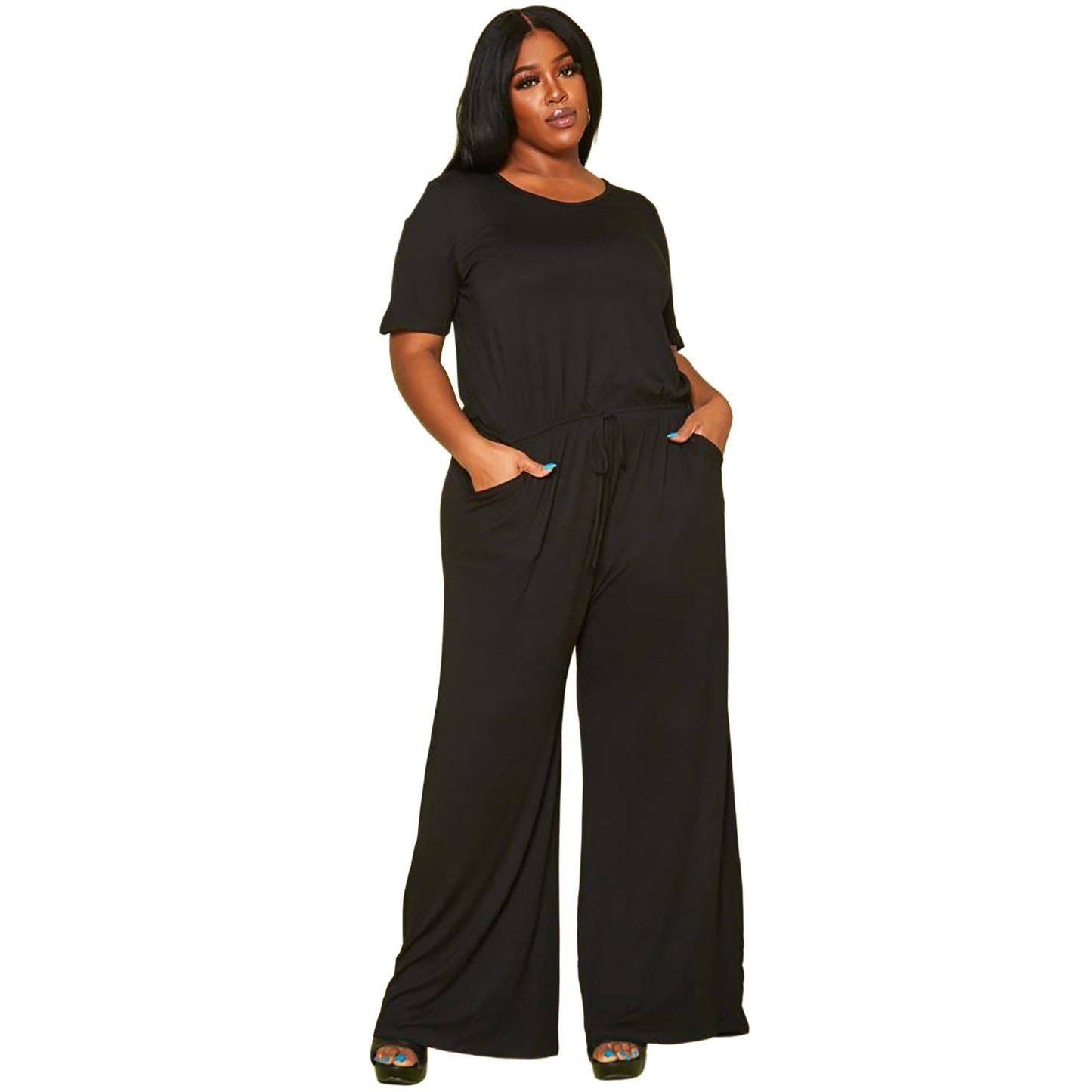 Women's Plus Size Lounge Wide Leg Jumpsuit