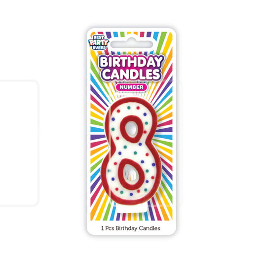 Number Birthday Candles 8