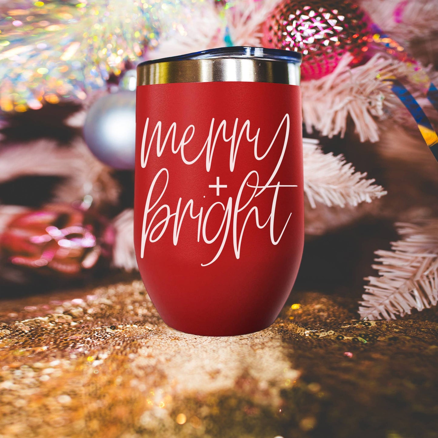 Jingle Juice Red Holiday Tumblers w Lid