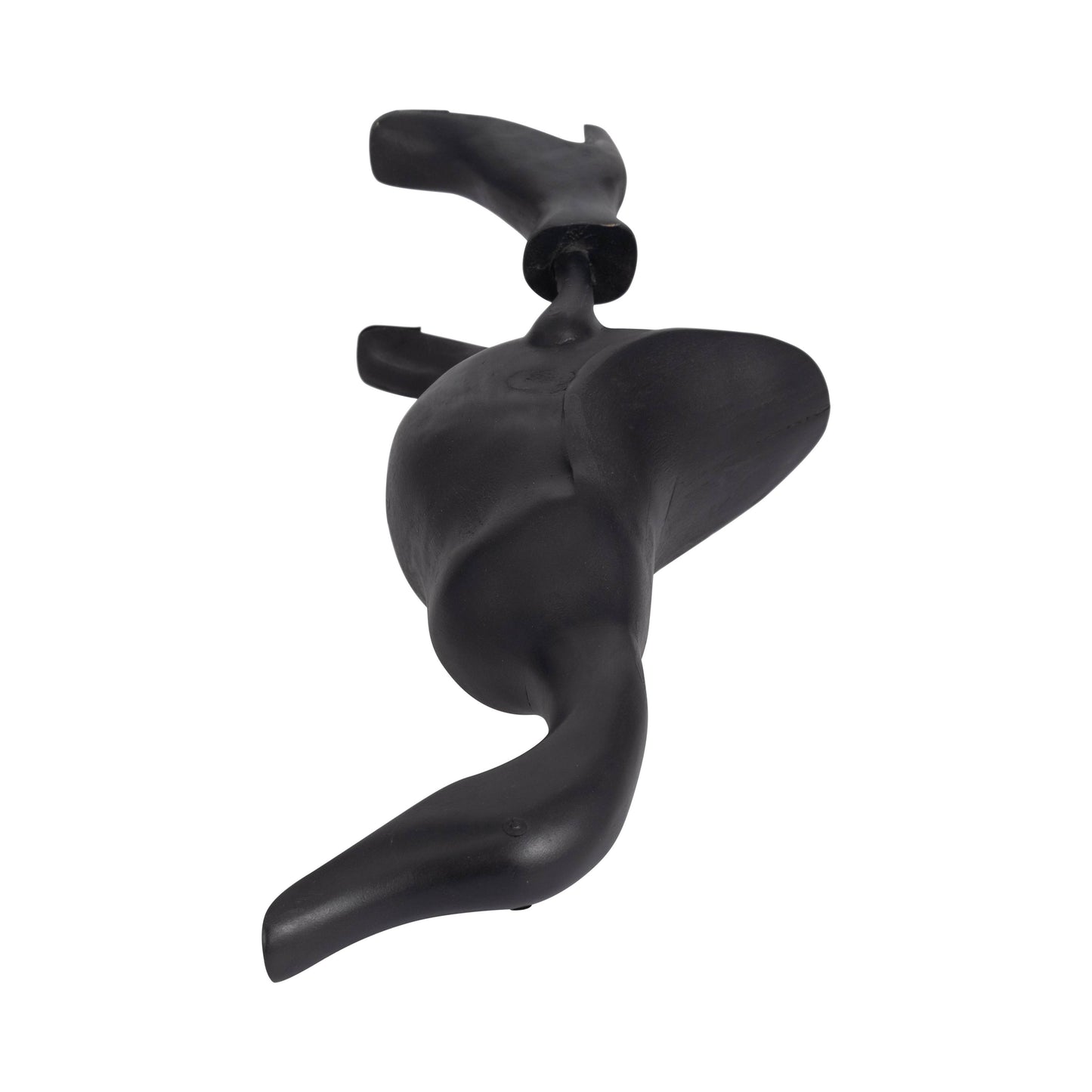 Figurine - Black Bamboo Wood Duck in Rainboots, 20 in.