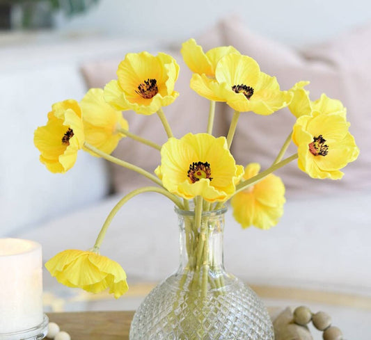 10"-11" Real Touch Poppy-6 stems per bundle
