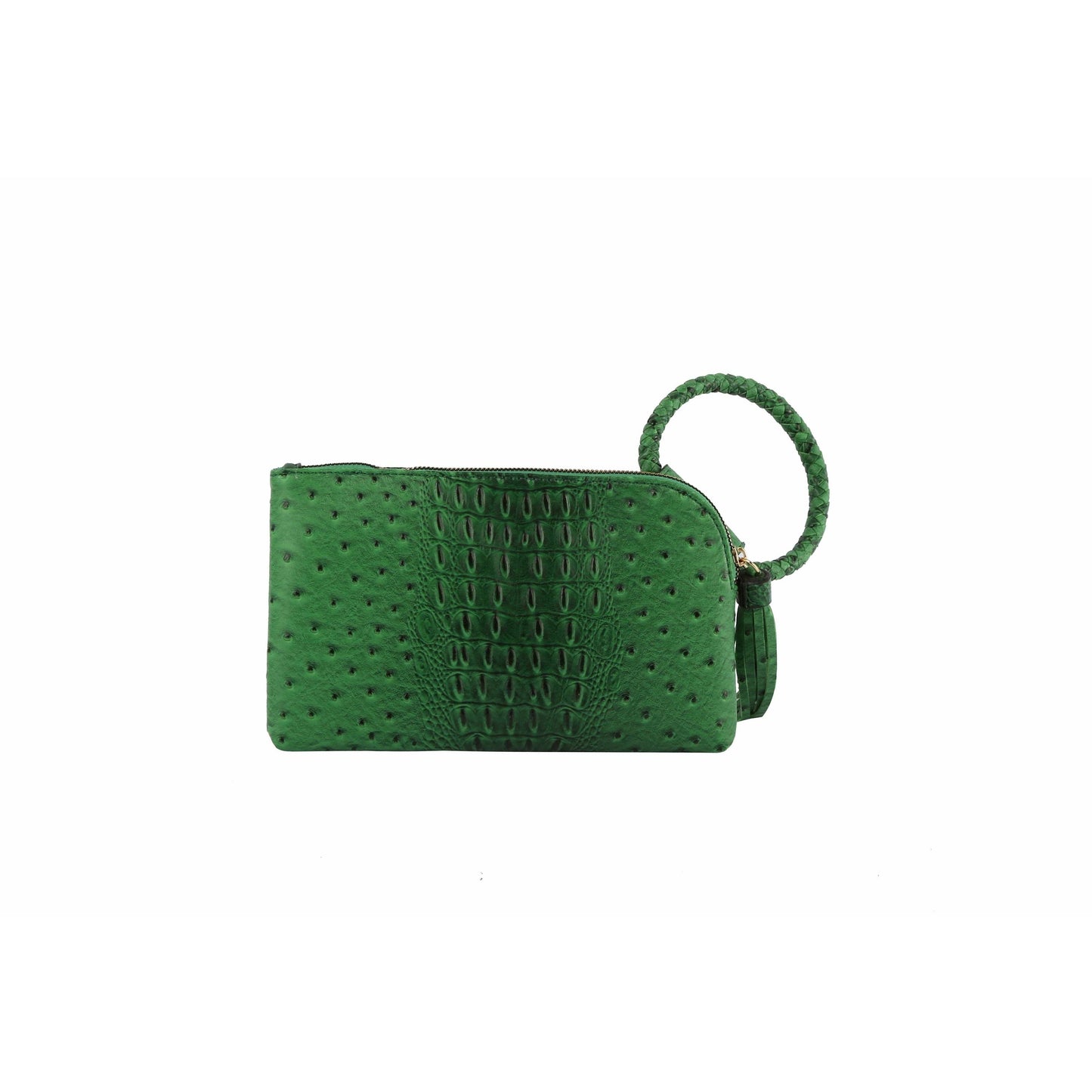 HF  Tassel Accented Embossed Wristlet Clutch  JYV-0374