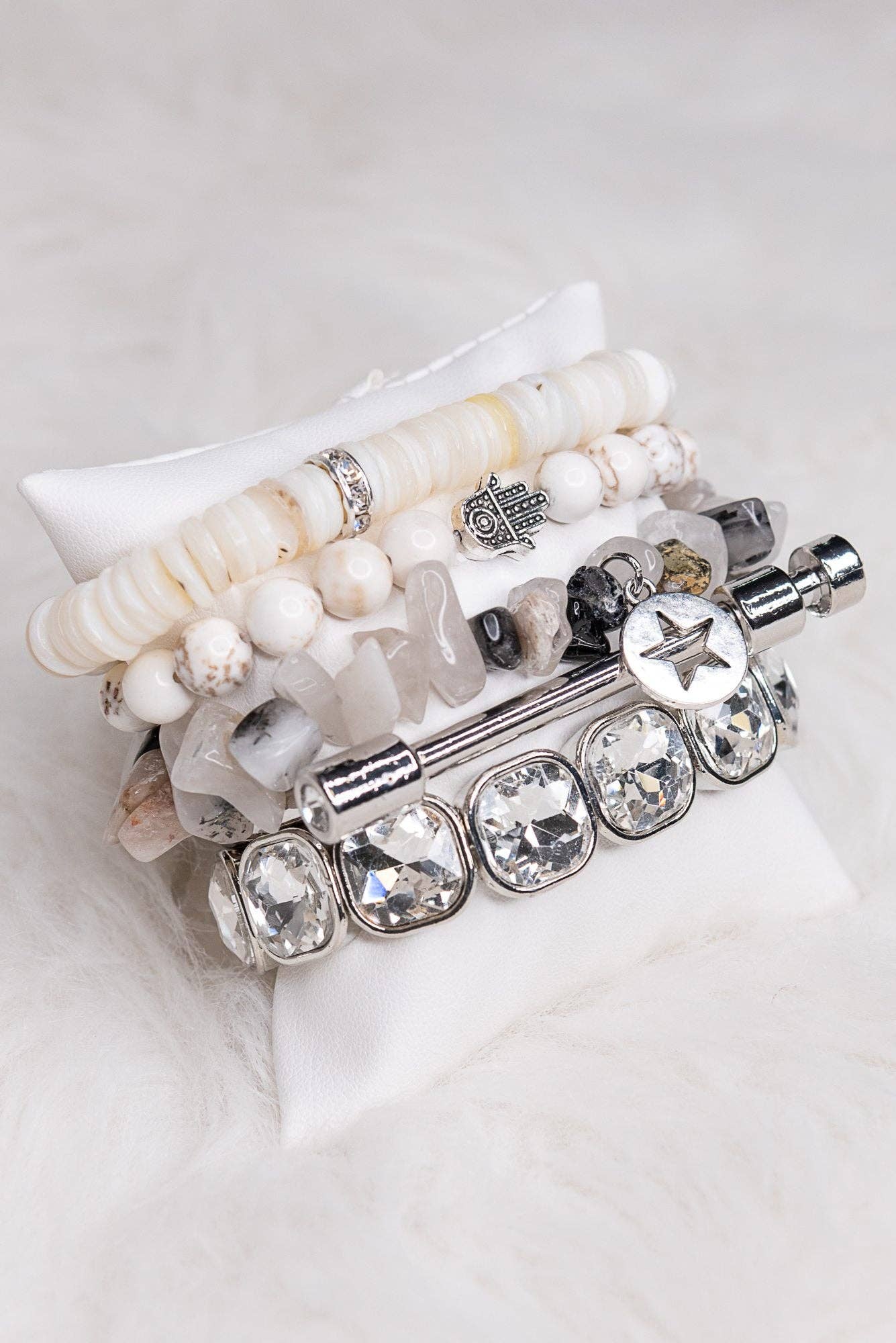 Vera Bracelet Set White